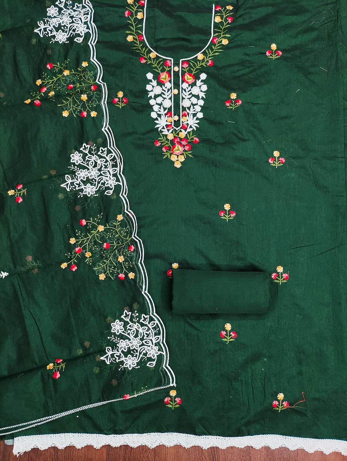 women solid with work unstitched suit set - 22431243 -  Standard Image - 2