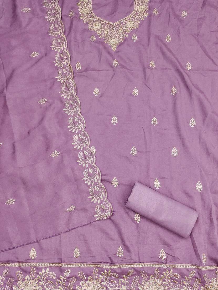 women solid with work unstitched suit set - 22431810 -  Standard Image - 2