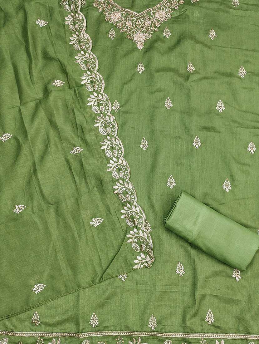 women solid with work unstitched suit set - 22431811 -  Standard Image - 2