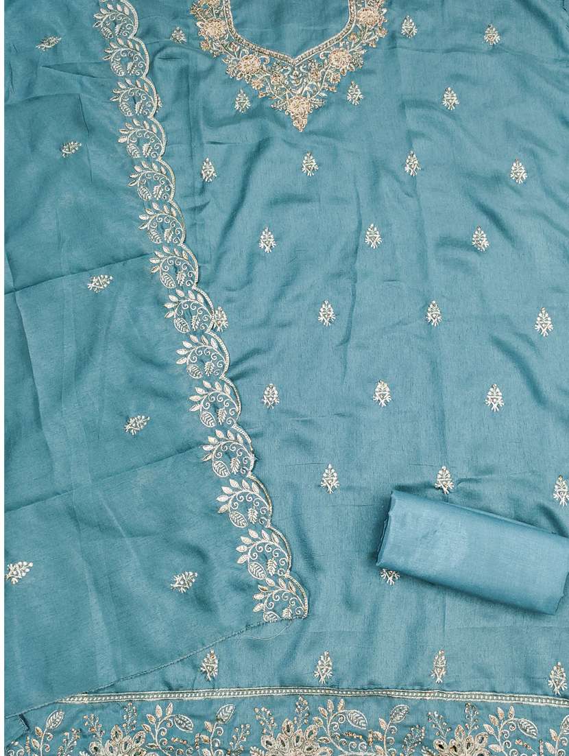 women solid with work unstitched suit set - 22431813 -  Standard Image - 2