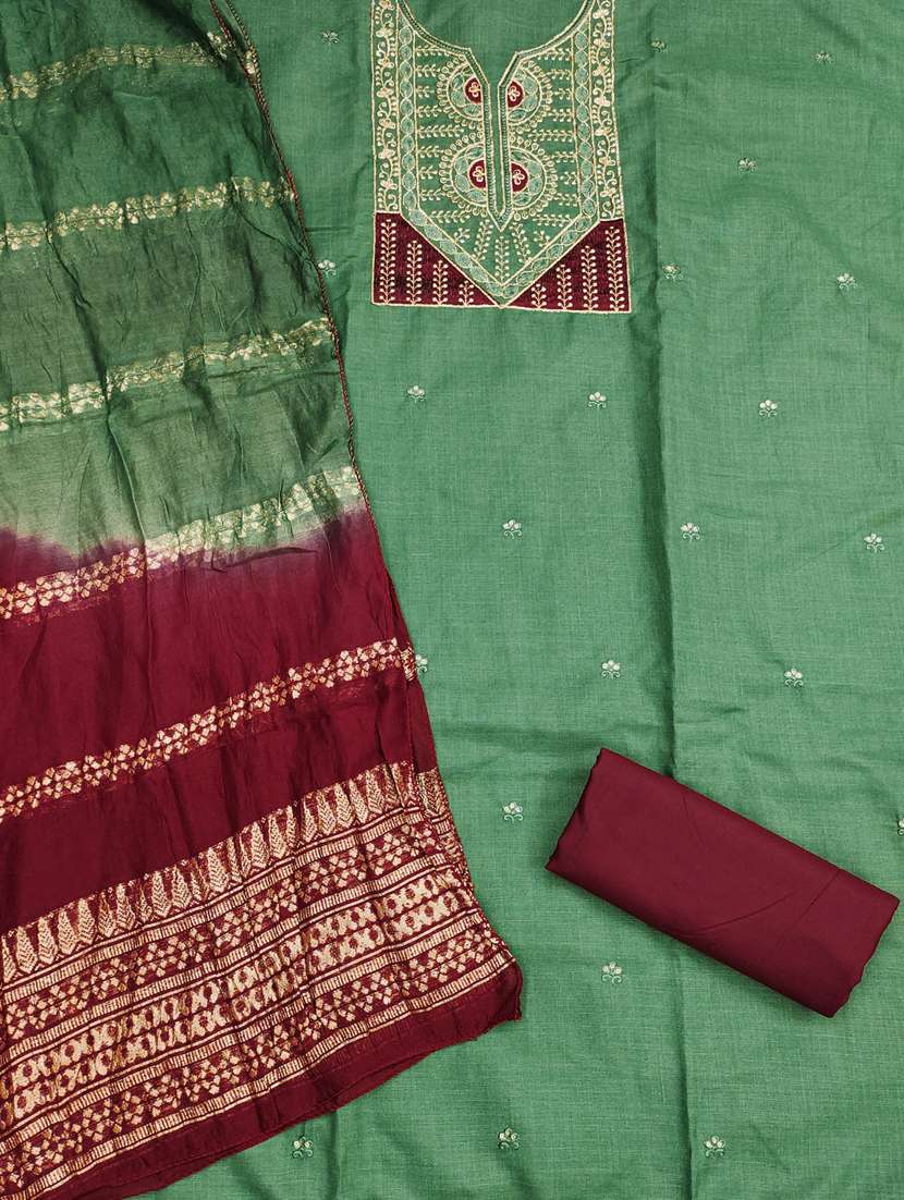 women solid with work unstitched suit set - 22431831 -  Standard Image - 2