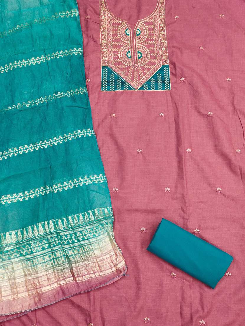 women solid with work unstitched suit set - 22431833 -  Standard Image - 2