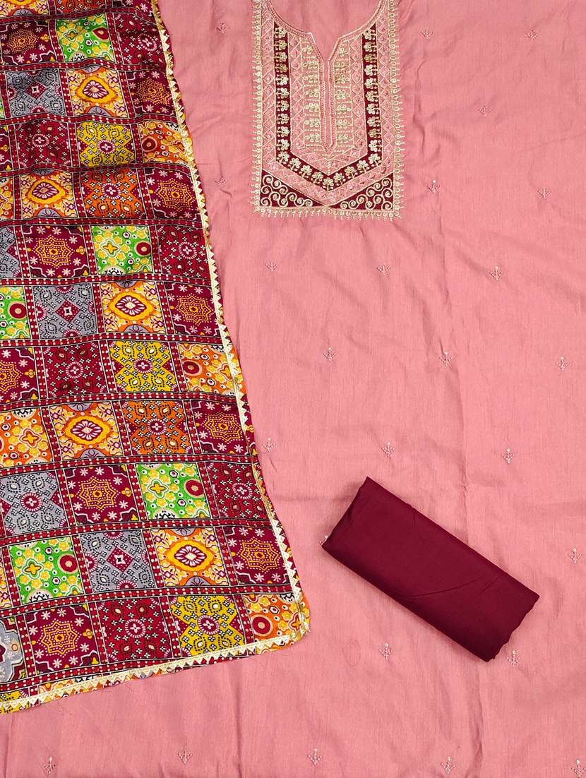 women solid with work unstitched suit set - 22431836 -  Standard Image - 2