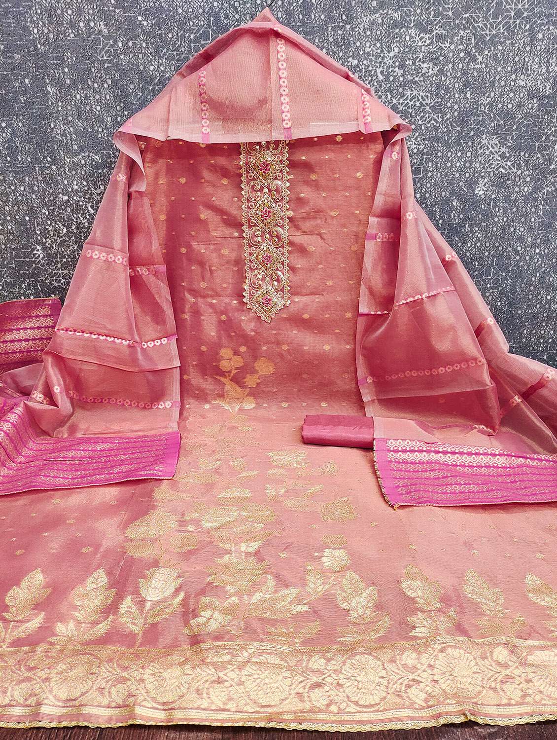 women self design embroidered unstitched suit set - 22431901 -  Standard Image - 2