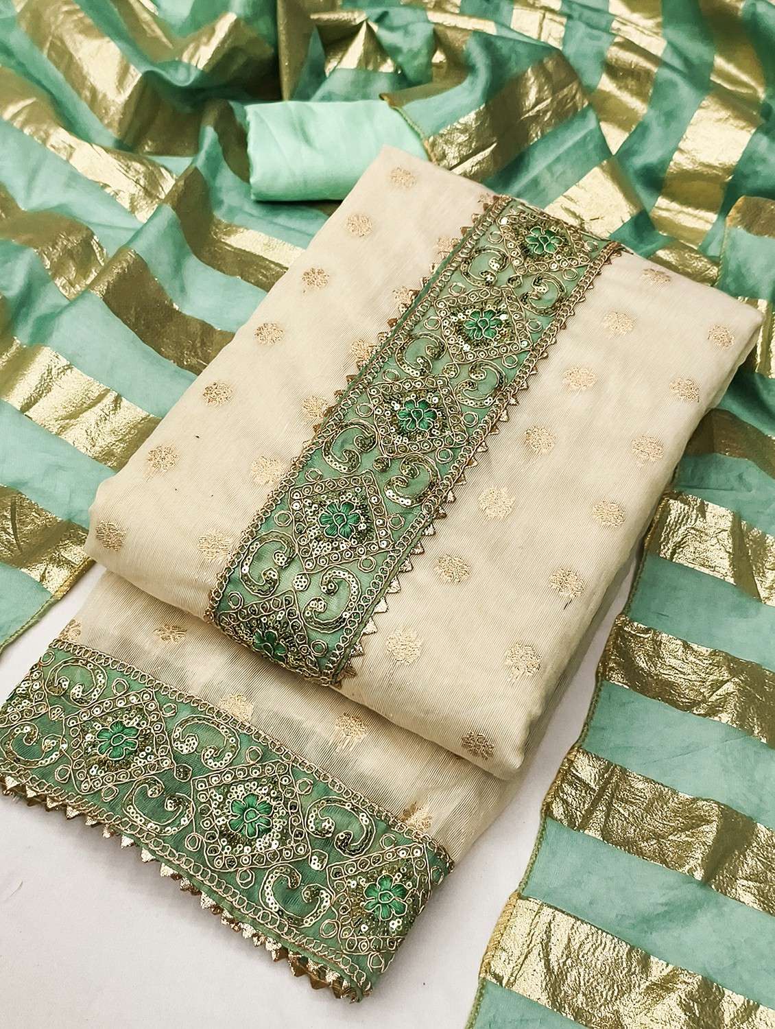 women self design embroidered unstitched suit set - 22431906 -  Standard Image - 2