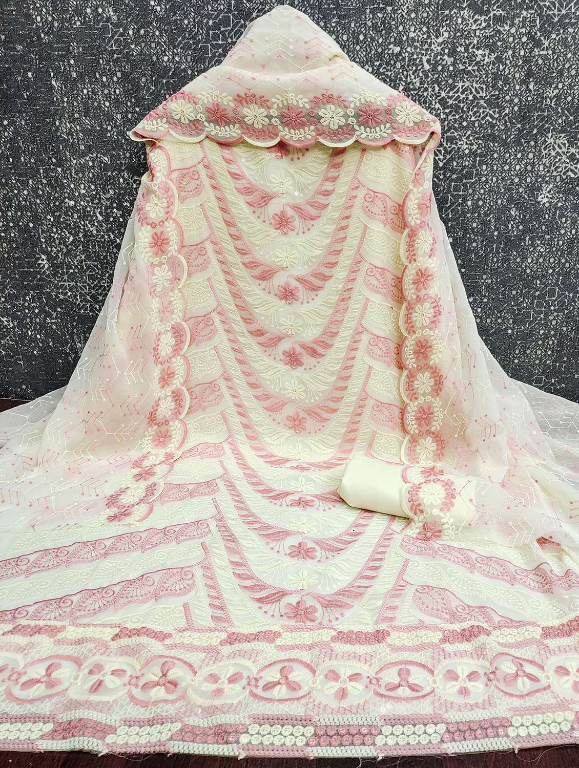 women solid with work unstitched suit set - 22431908 -  Standard Image - 2