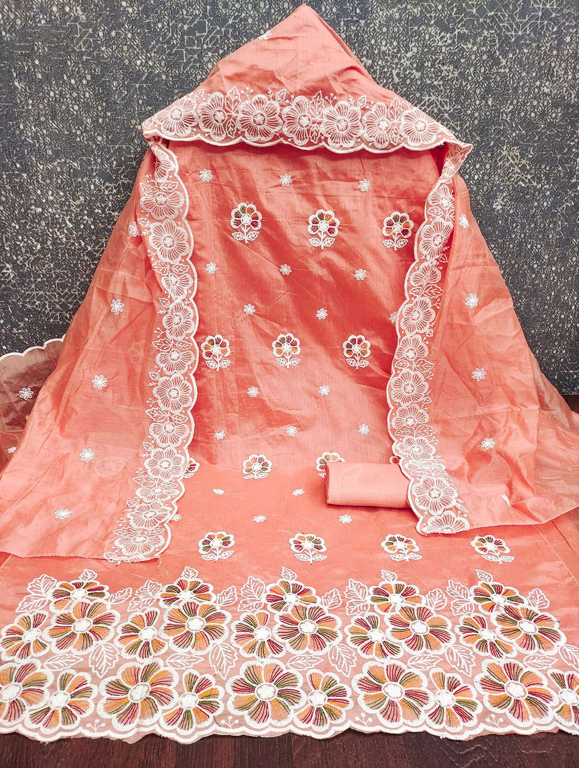 women solid with work unstitched suit set - 22431926 -  Standard Image - 2