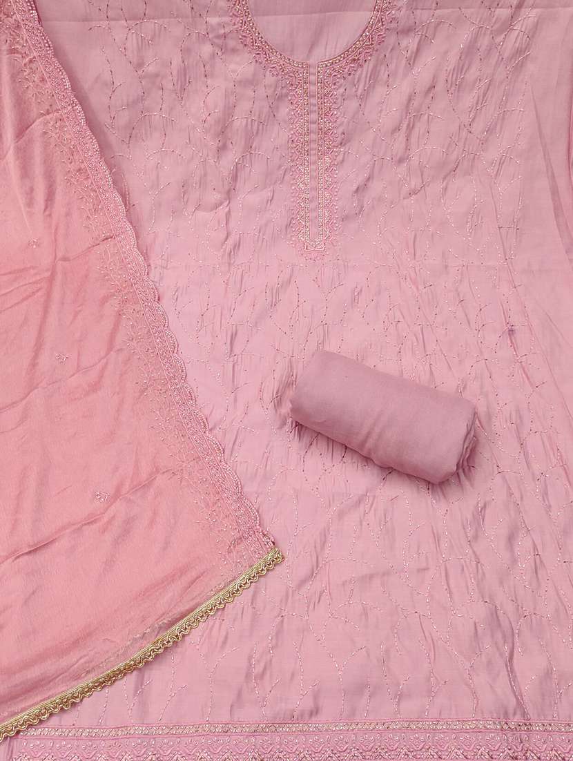 women solid with work unstitched suit set - 22431980 -  Standard Image - 2