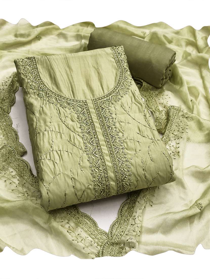 women solid with work unstitched suit set - 22431981 -  Standard Image - 2