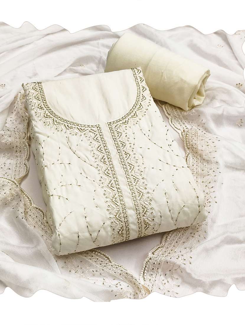 women solid with work unstitched suit set - 22431982 -  Standard Image - 2