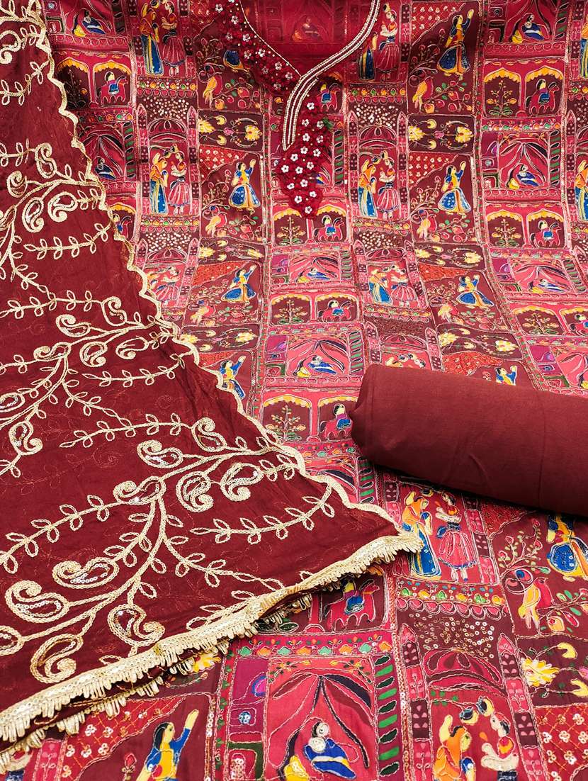 women printed unstitched suit set - 22431990 -  Standard Image - 2