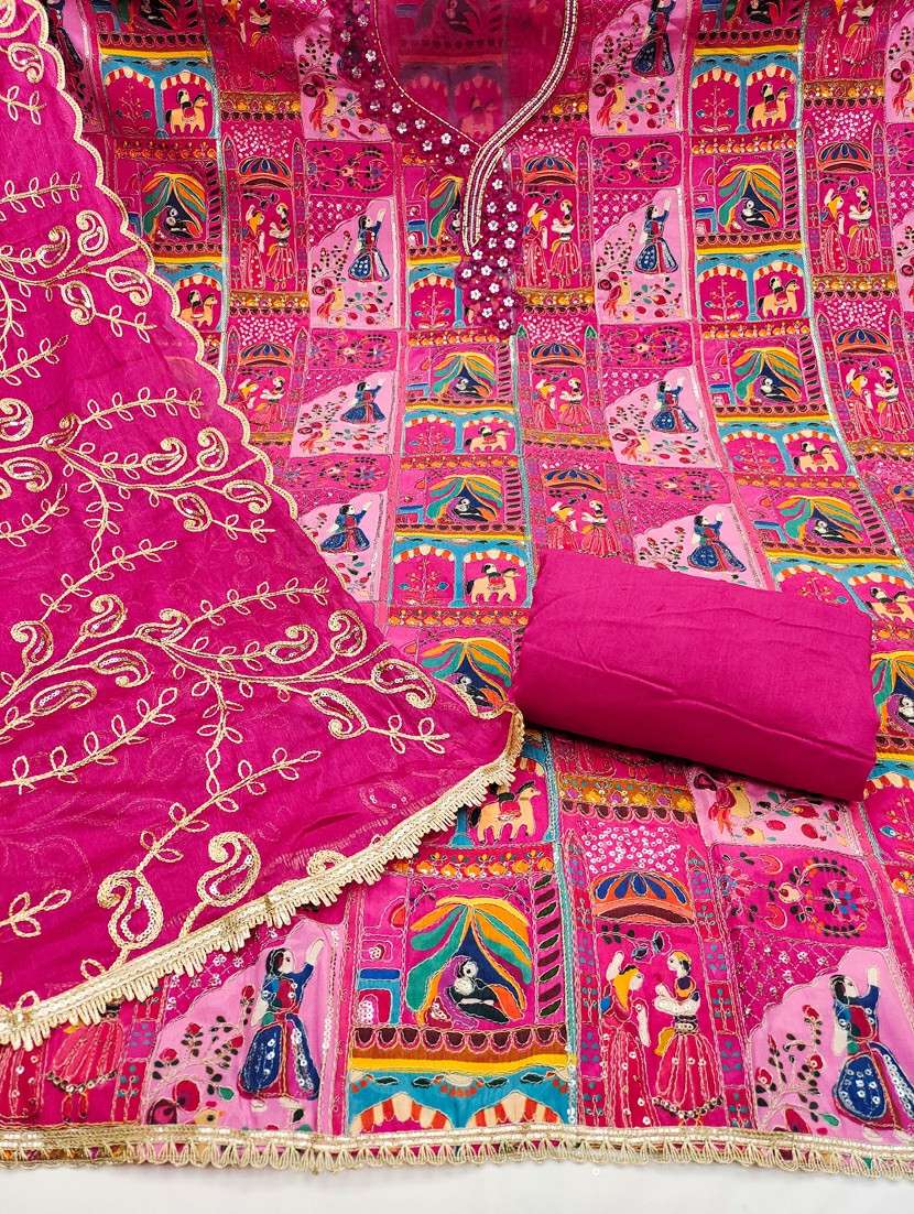 women printed unstitched suit set - 22431992 -  Standard Image - 2