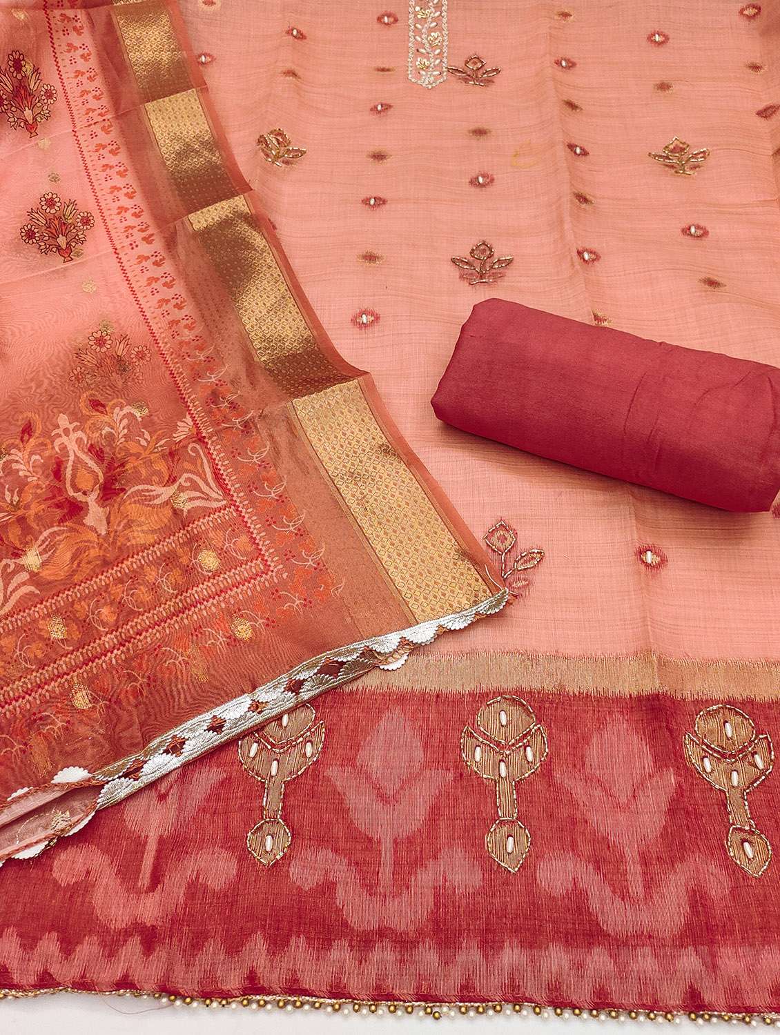 women self design unstitched suit set - 22432016 -  Standard Image - 2