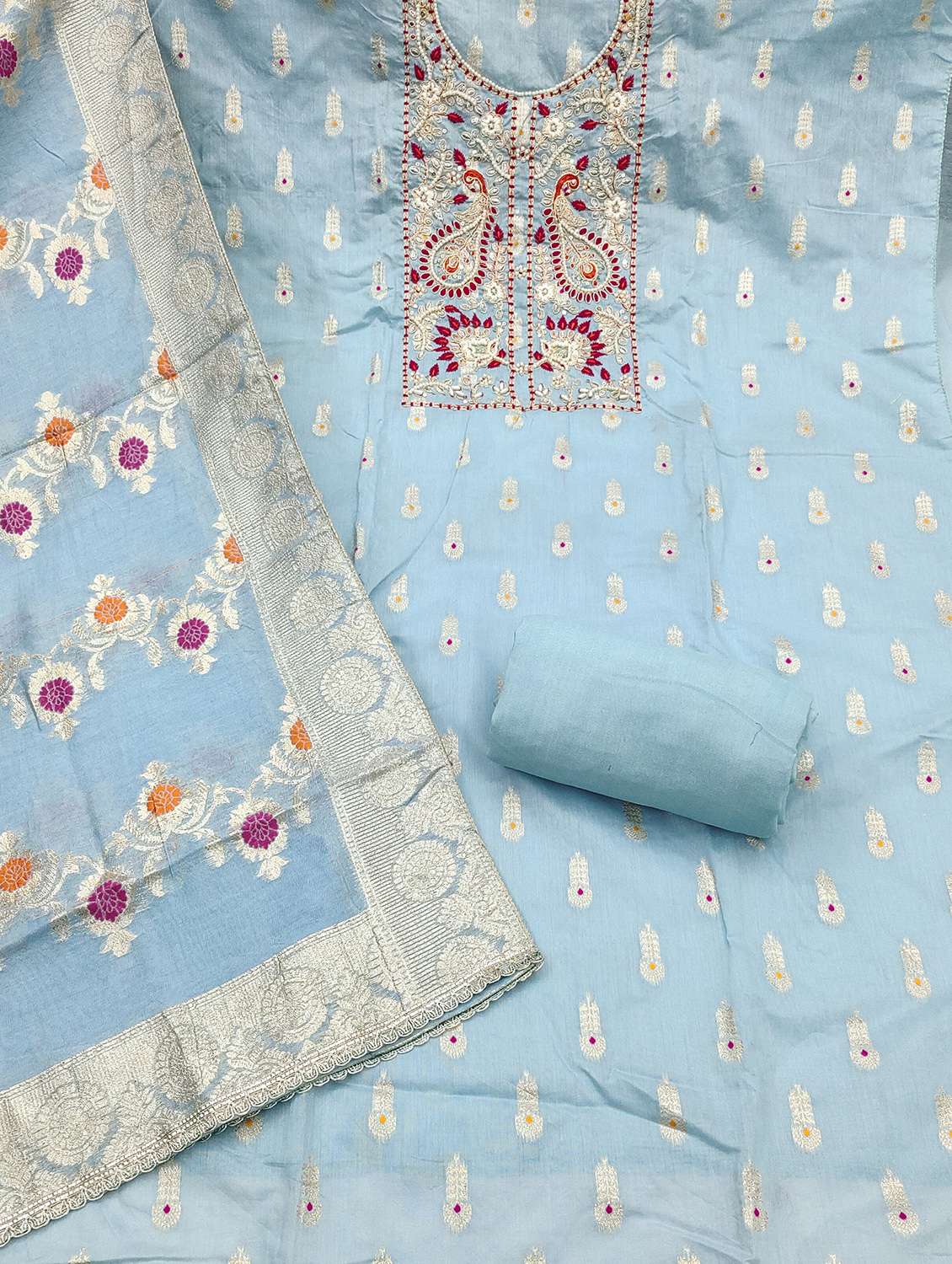 women self design unstitched suit set - 22432081 -  Standard Image - 2