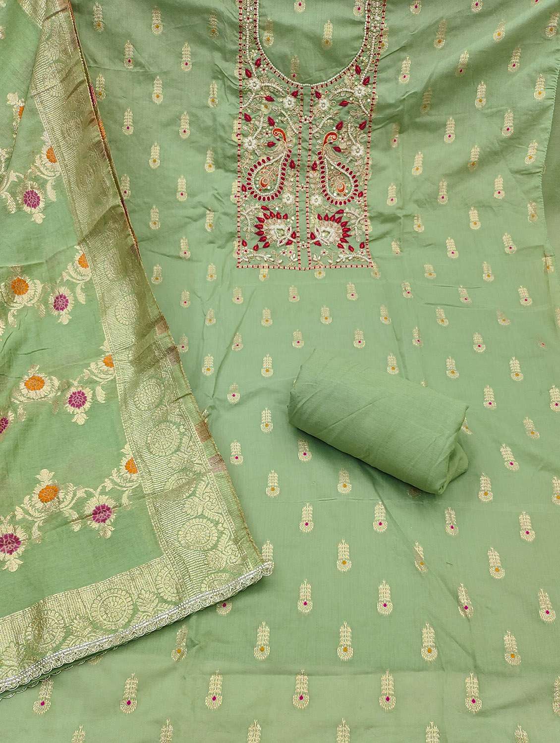 women self design unstitched suit set - 22432082 -  Standard Image - 2