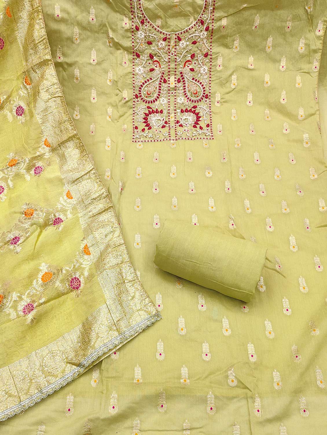 women self design unstitched suit set - 22432083 -  Standard Image - 2