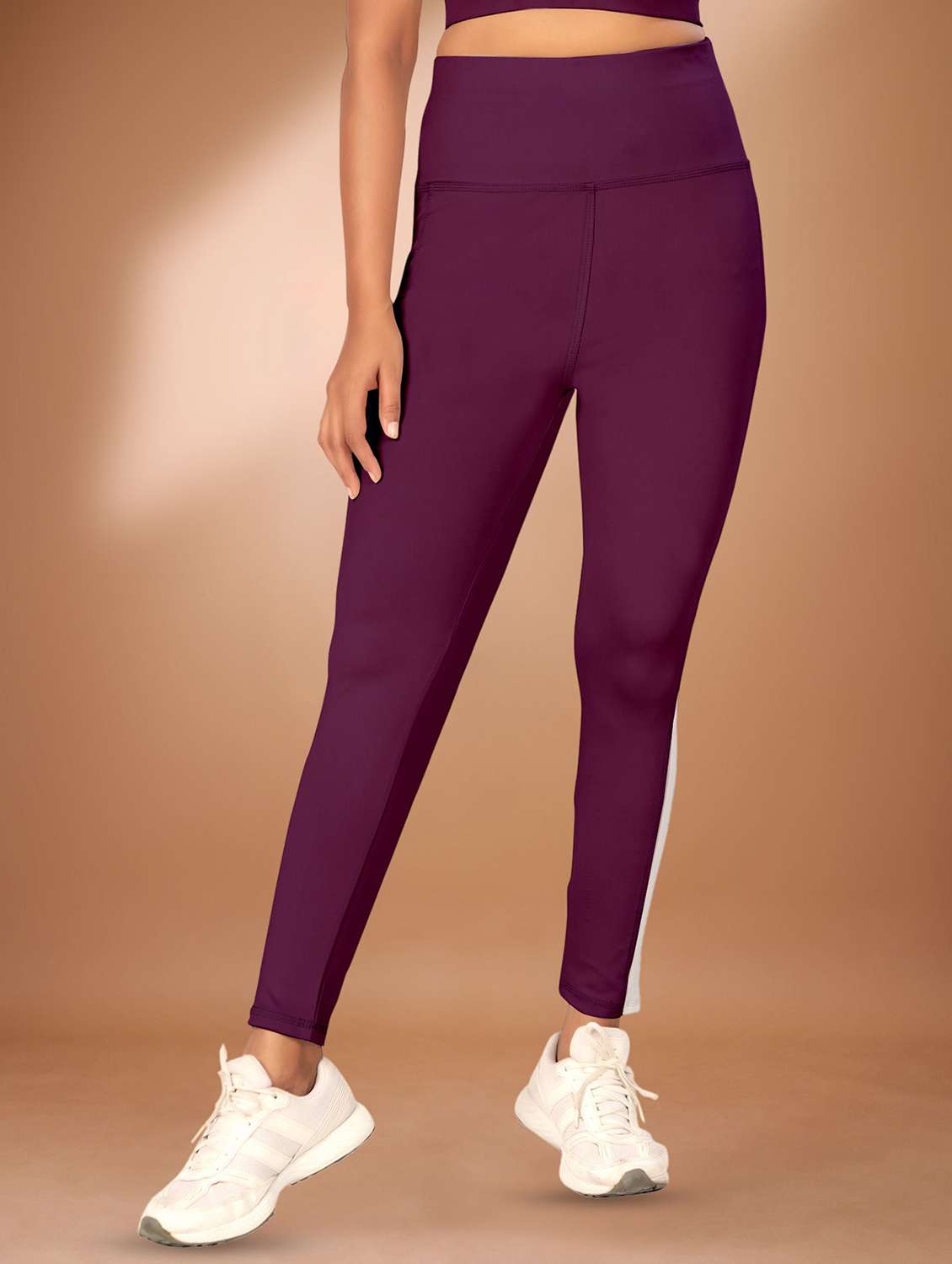 women tapered mid rise yoga pants