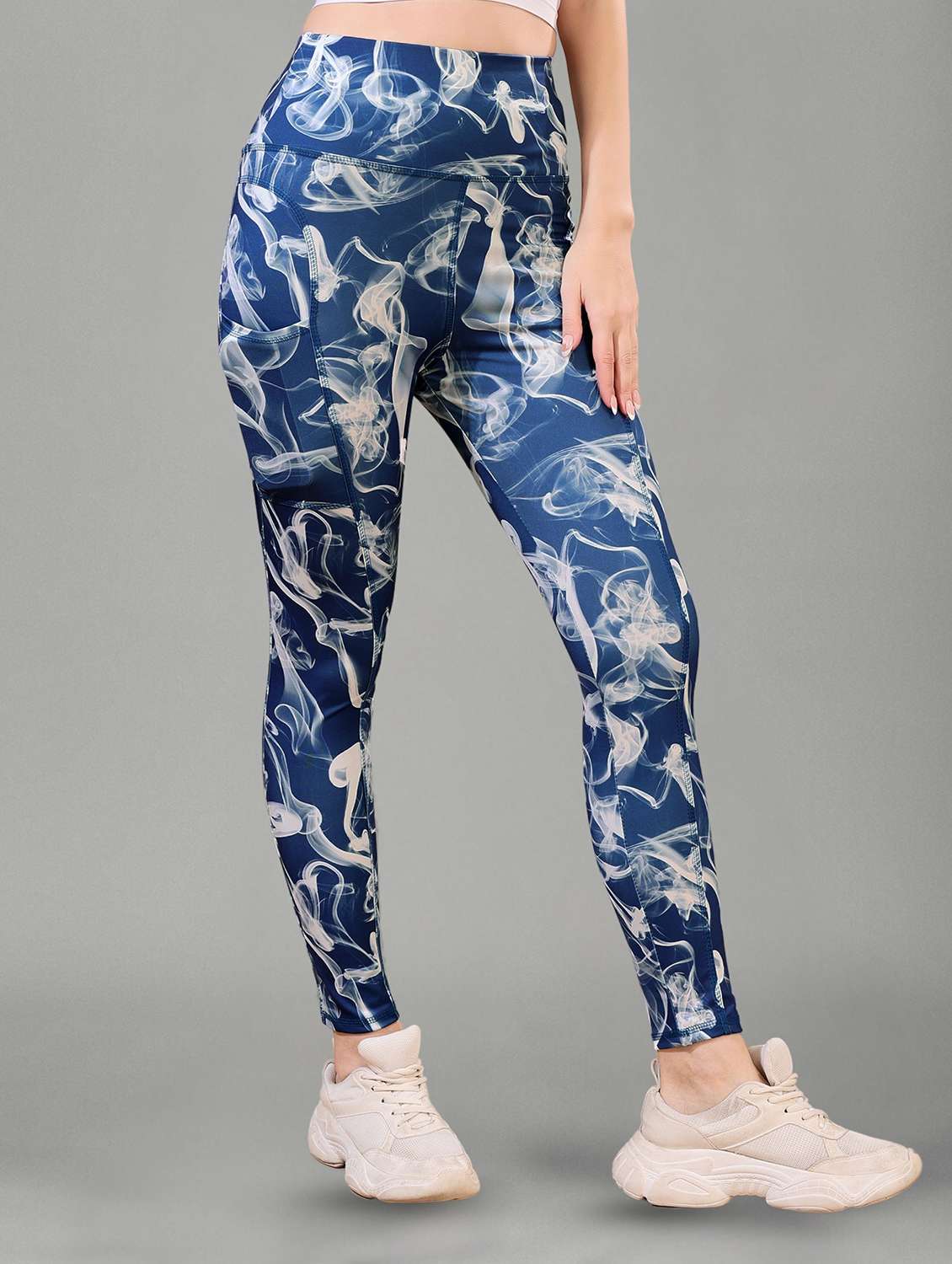 women printed mid rise yoga pants - 22432157 -  Standard Image - 2