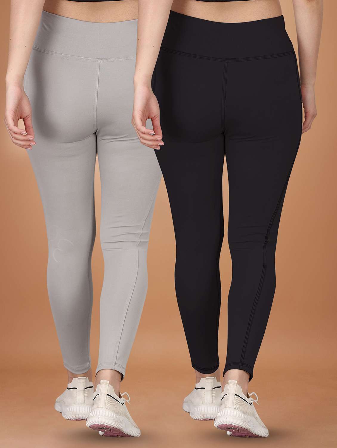 women pack of 2 solid yoga pants  - 22432182 -  Standard Image - 2