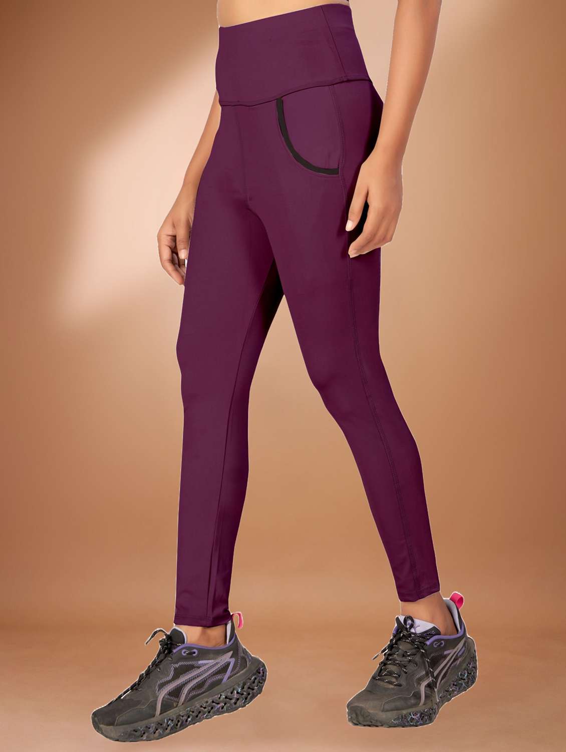 women pack of 2 solid yoga pants  - 22432201 -  Standard Image - 2