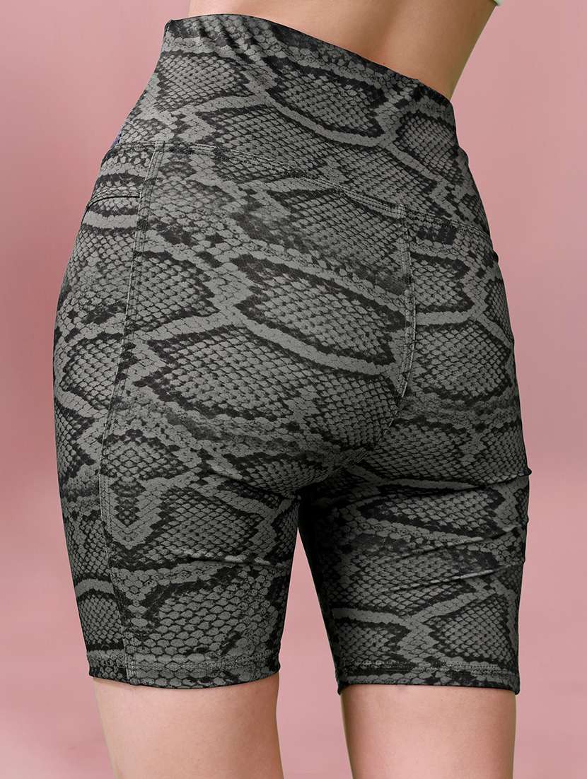 women grey polyester sports shorts short - 22432347 -  Standard Image - 2