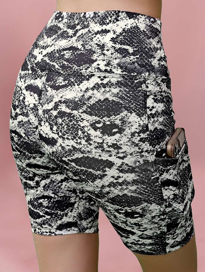 women black polyester sports shorts short - 22432401 -  Standard Image - 2