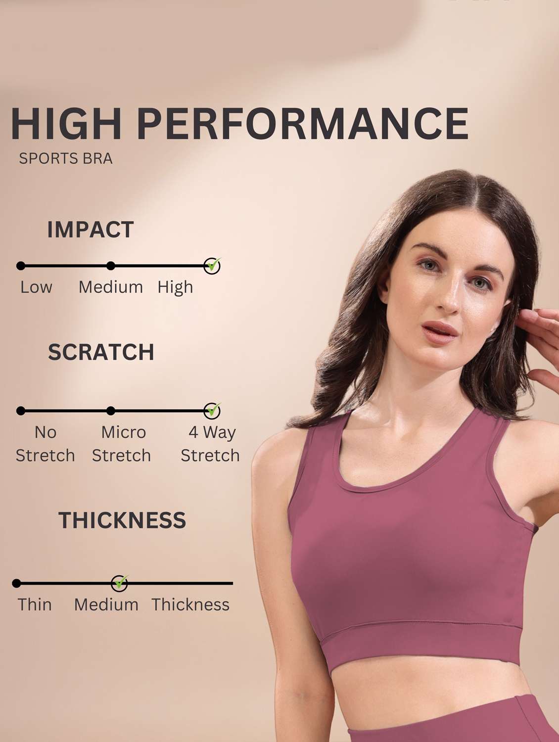 women solid full coverage sports bra - 22432608 -  Standard Image - 2