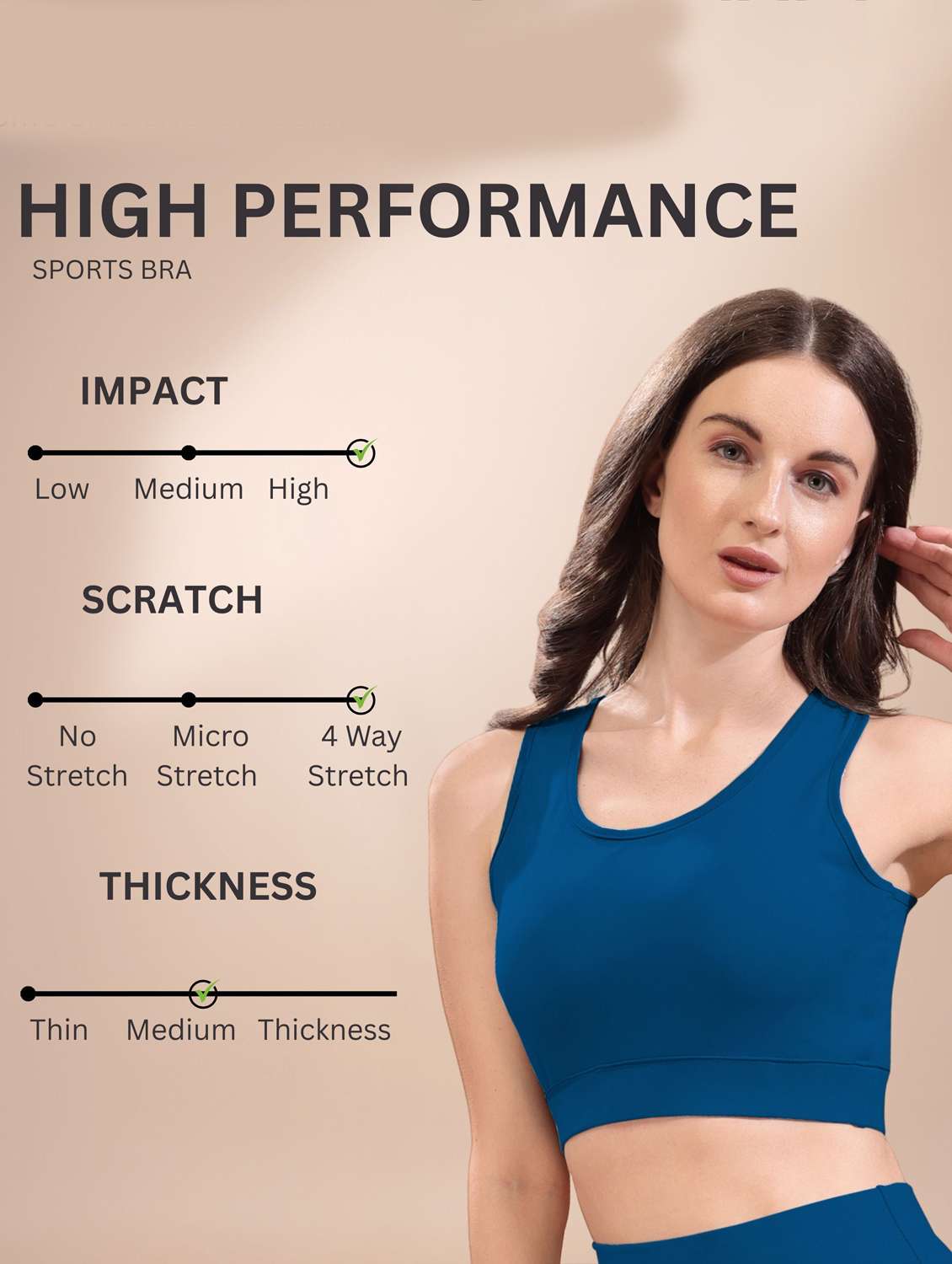 women solid full coverage sports bra - 22432618 -  Standard Image - 2