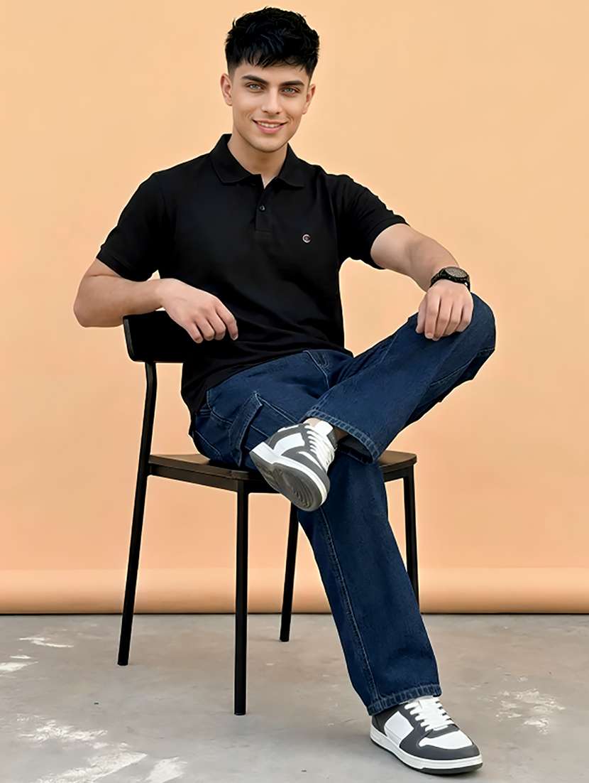 men solid short sleeve regular fit polo t-shirt - 22432760 -  Standard Image - 2