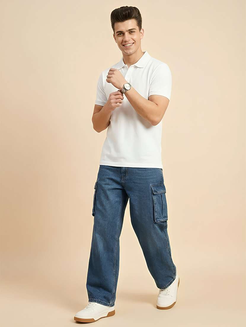 men solid short sleeve regular fit polo t-shirt - 22432762 -  Standard Image - 2