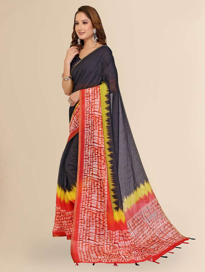 women printed casual wear saree with blouse - 22432846 -  Standard Image - 2