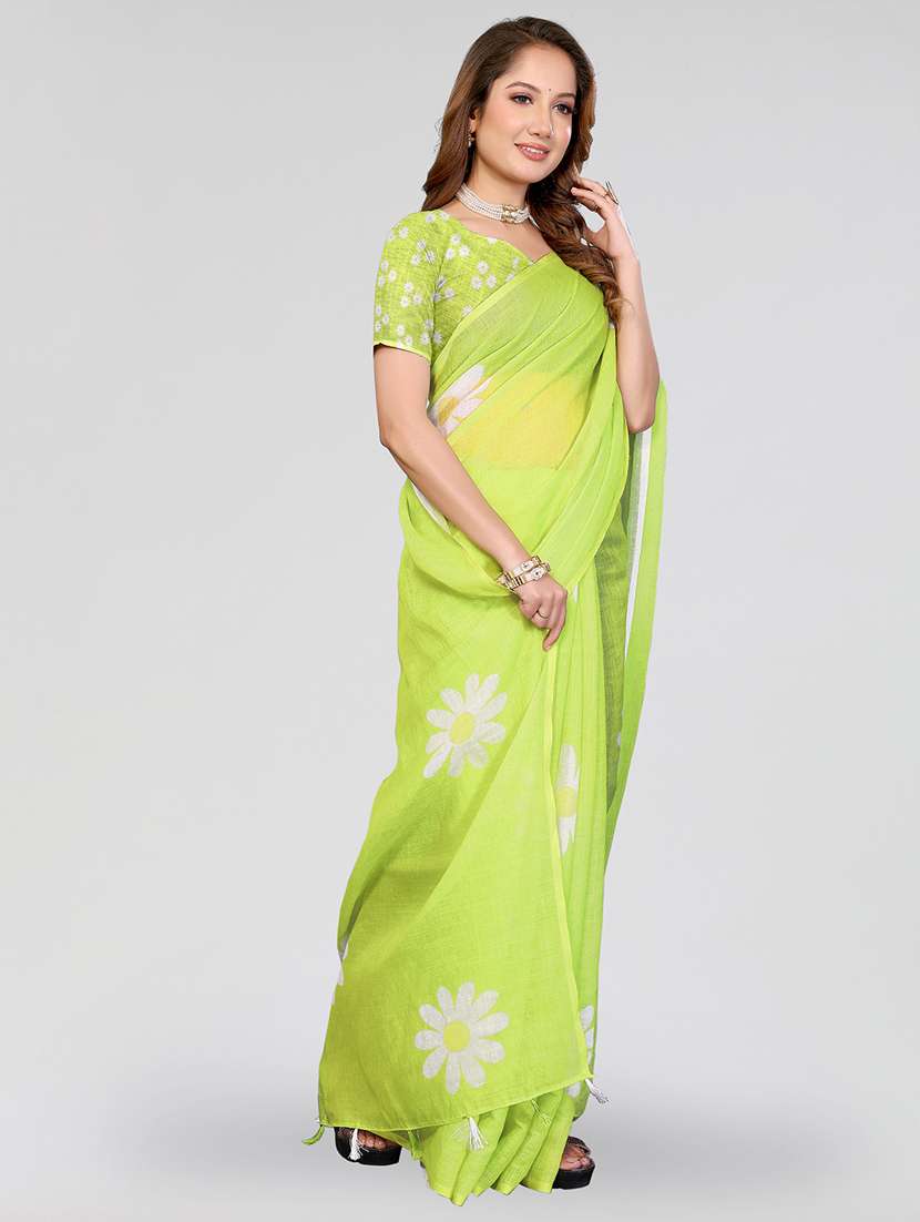women printed casual wear saree with blouse - 22432865 -  Standard Image - 2