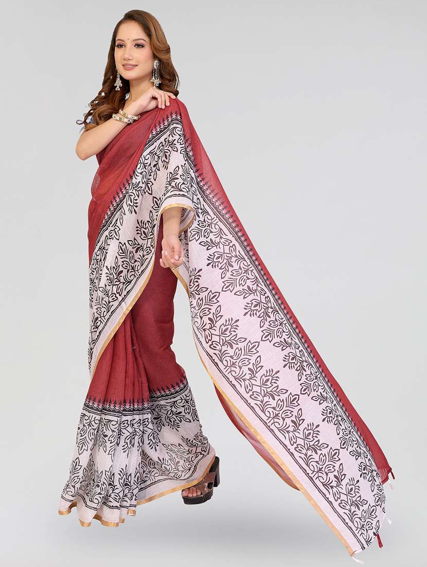 women printed casual wear saree with blouse - 22432870 -  Standard Image - 2