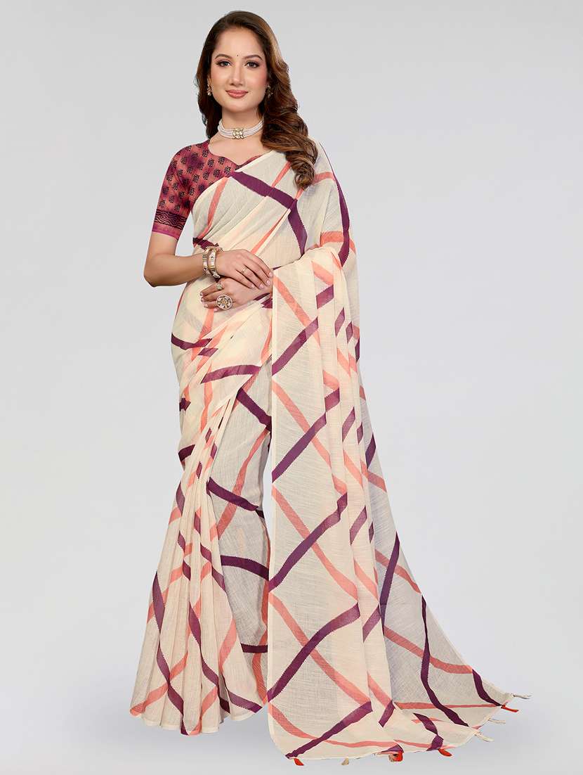 women printed casual wear saree with blouse - 22432877 -  Standard Image - 2