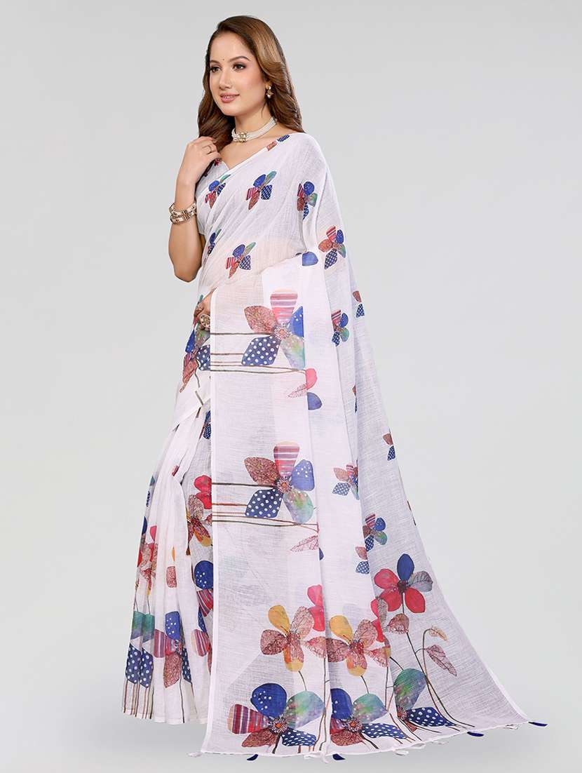 women printed casual wear saree with blouse - 22432881 -  Standard Image - 2