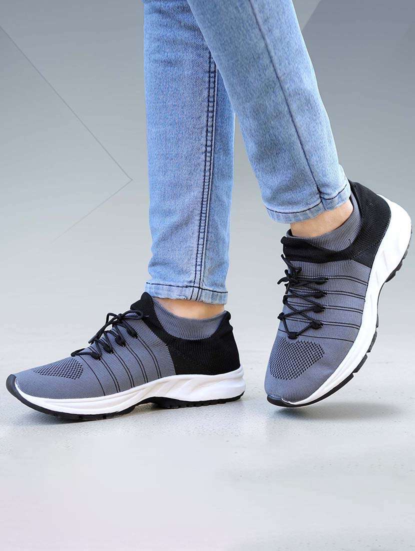 men grey lace-up sport shoe - 22433058 -  Standard Image - 2