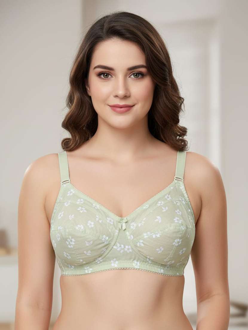 women pack of 3 printed non wired bra - 22433092 -  Standard Image - 2