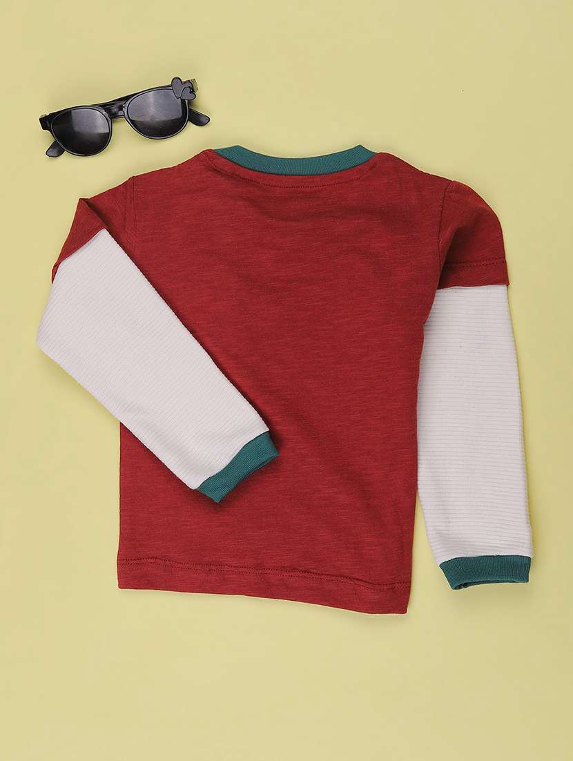 Boys Printed Long Sleeves Regular Fit T-shirt - 22433351 -  Standard Image - 2