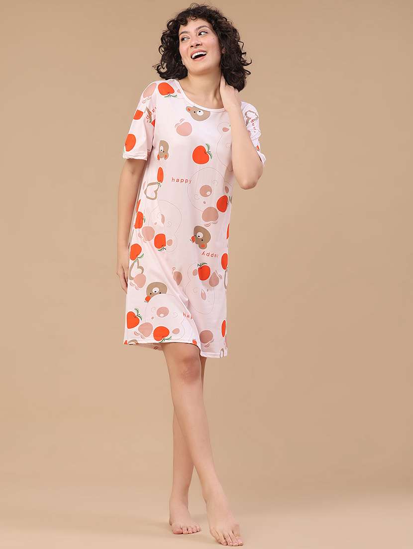 pink polyester nighty sleepshirts & - 22433377 -  Standard Image - 2