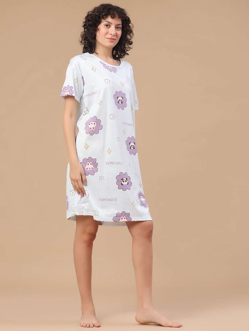light blue polyester nighty sleepshirts & - 22433379 -  Standard Image - 2