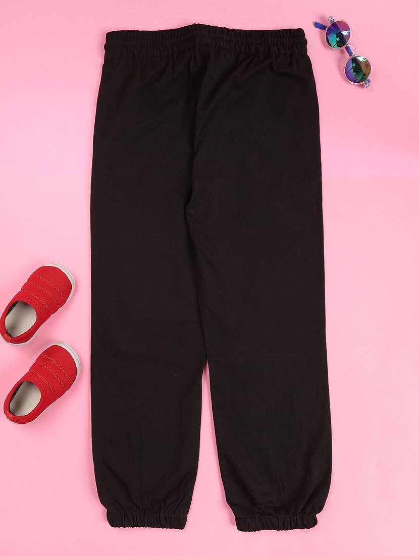 Girls Solid Mid Rise Regular Fit Jogger - 22433389 -  Standard Image - 2