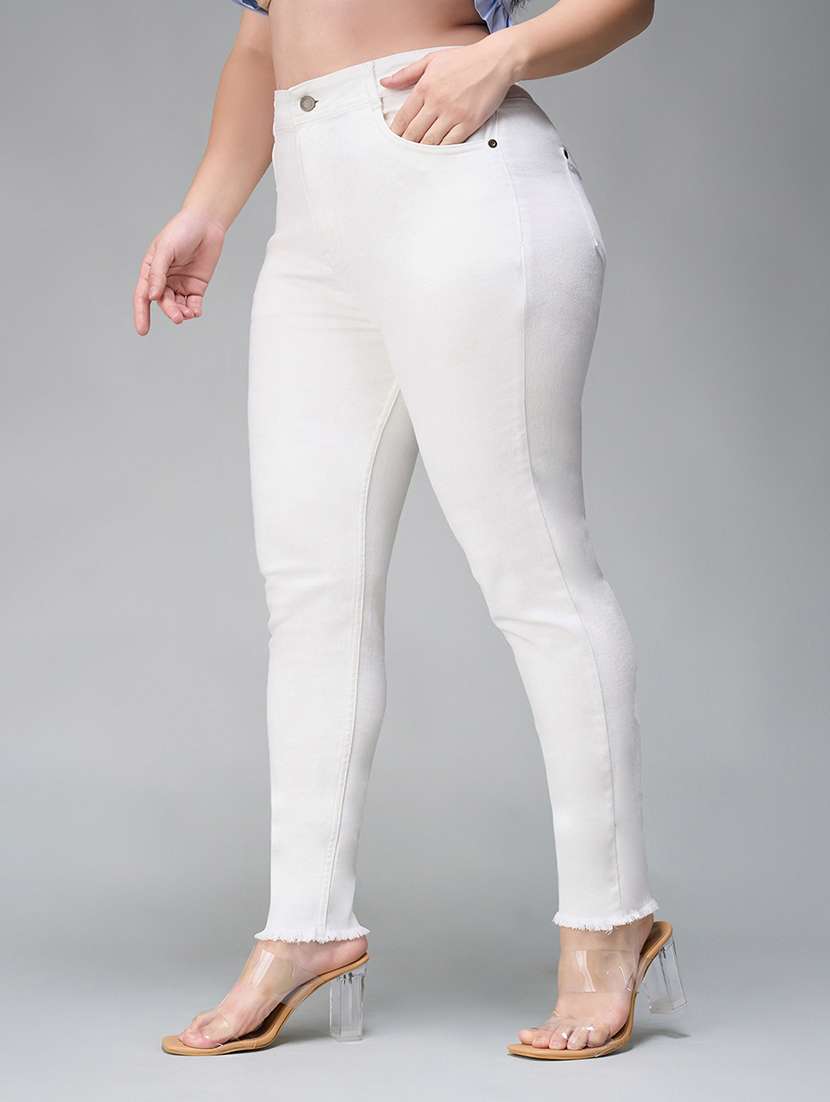 women solid high rise skinny jeans - 22433409 -  Standard Image - 2