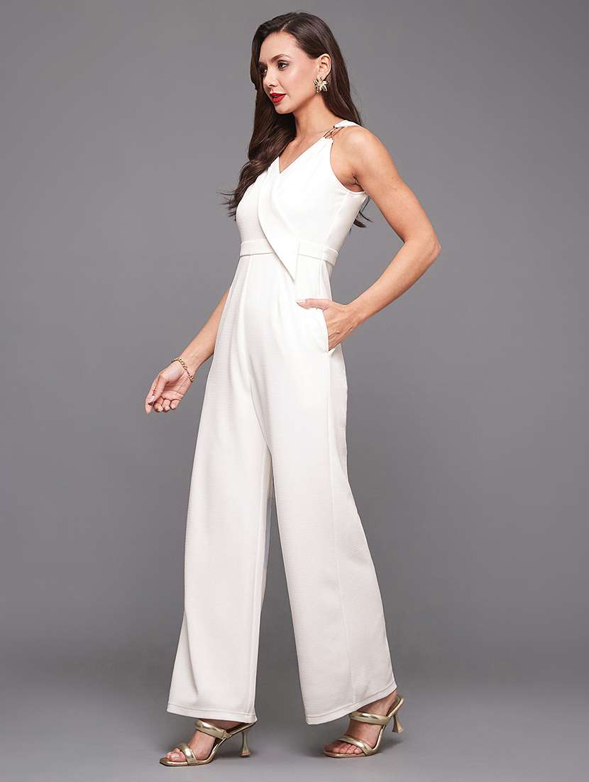 women solid sleeveless jumpsuit - 22433497 -  Standard Image - 2