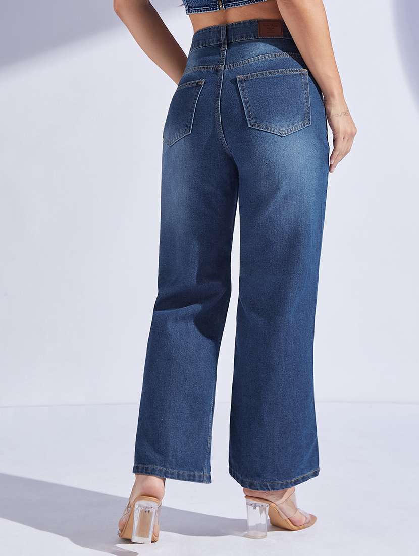women solid high rise bootcut jean - 22433559 -  Standard Image - 2