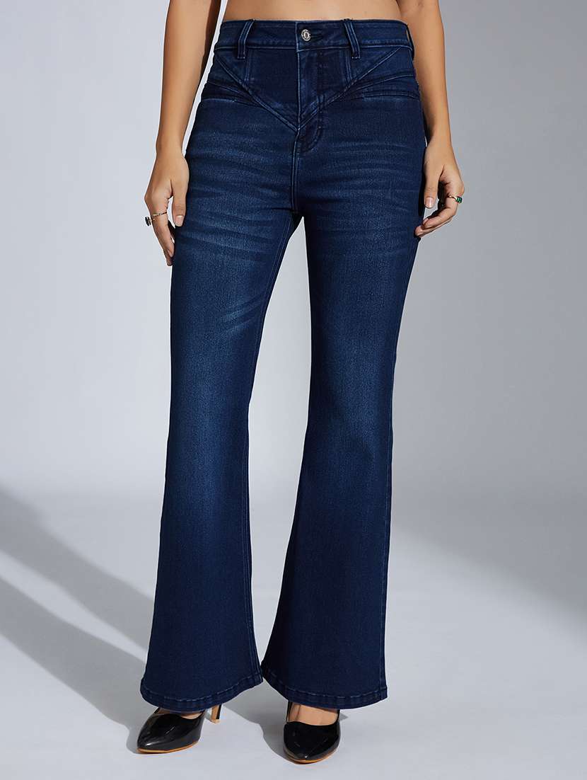 women solid high rise bootcut jean - 22433575 -  Standard Image - 2