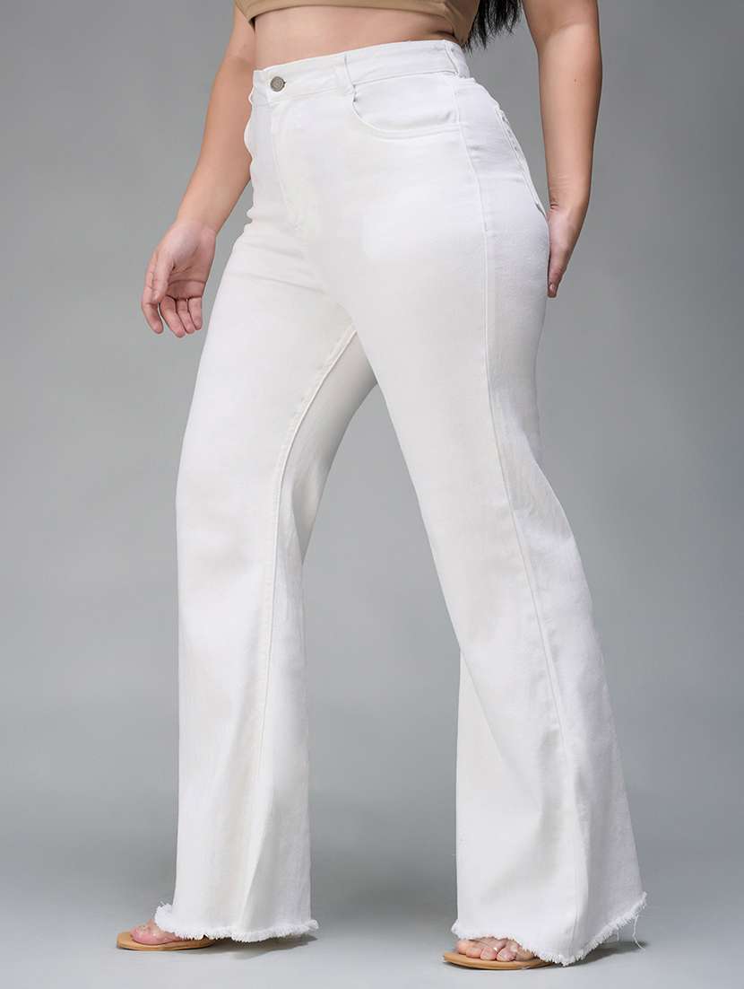 Women Solid High Rise Bootcut Jeans - 22433647 -  Standard Image - 2