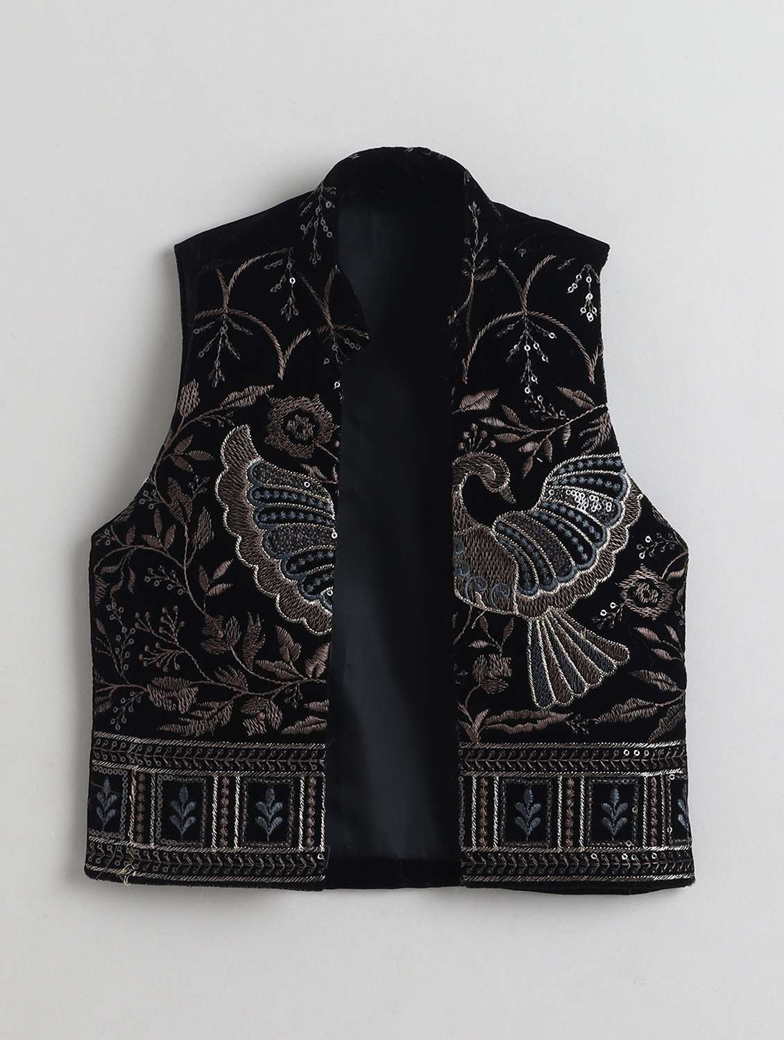 boys embroidered long sleeve sherwani set - 22433793 -  Standard Image - 2