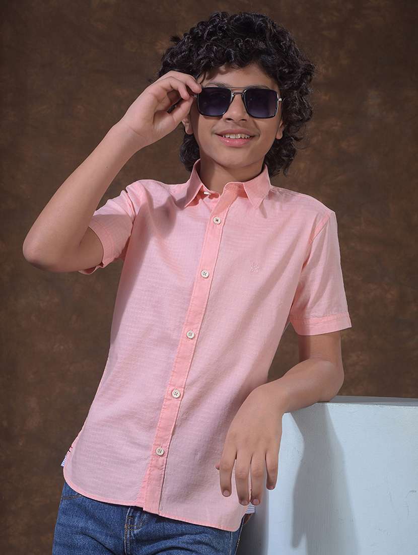 boys collared short sleeve shirt