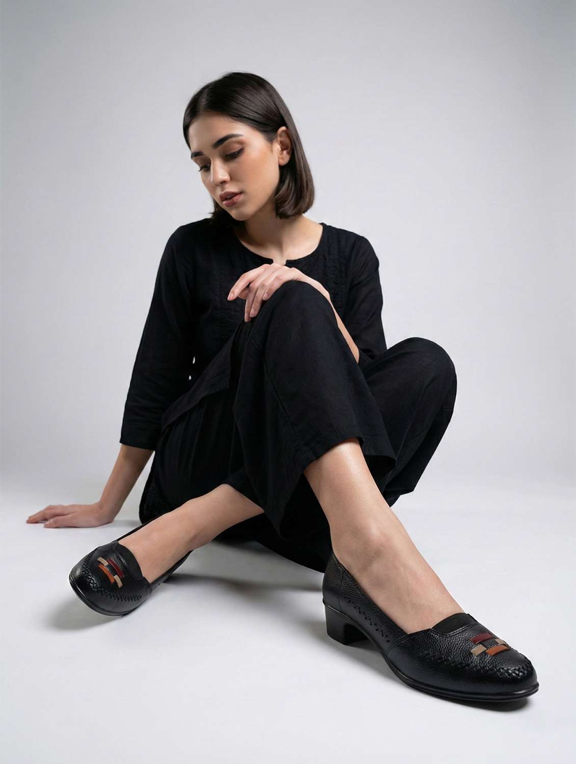 women black slip on pump - 22433945 -  Standard Image - 2