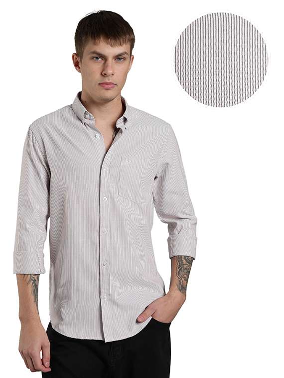 Men Striped Long Sleeve Slim Fit Casual Shirt - 22433959 -  Standard Image - 7